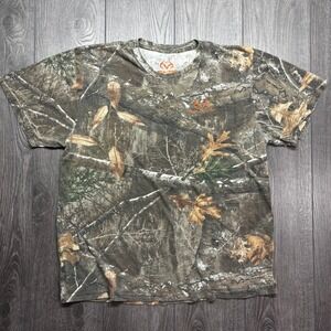 Realtree Edge Camo T-Shirt Mens XL Short Sleeve Hunting Fishing Woodland Tee
